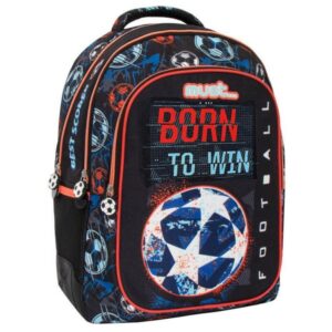 Must- Football Born To Win Σχολική Τσάντα Δημοτικού 3 Θήκες