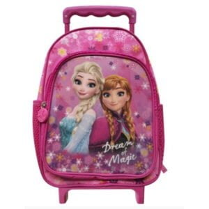 Disney Frozen Elsa & Anna Pink - Σχολική Τσάντα Τρόλεϊ Νηπίου 2 Θήκες