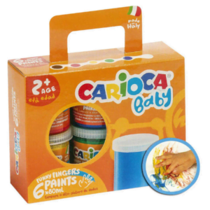 Carioca- Baby 2+ Δακτυλομπογιές σετ 6 χρωμάτων