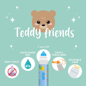 legami-markadoroi-set-of-12-teddy-friends-nono-toxic