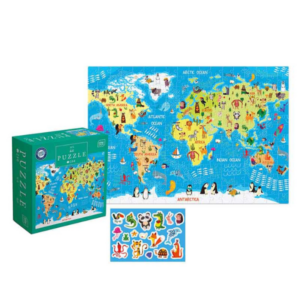 pazl-pagkosmios-xartis-autokollita